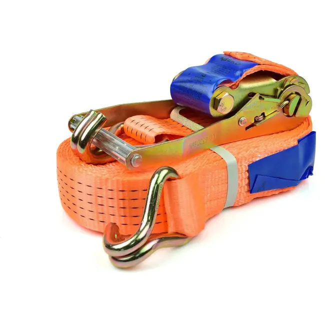 GEKO Spanband met ratel - 16m lengte - 5 ton capaciteit - 50mm breed - oranje