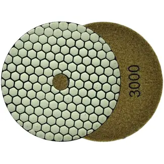 GEKO Diamant polijstpad - Droog gebruik - 125 mm - Klittenband bevestiging