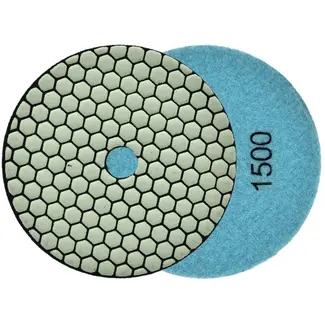 GEKO Diamant polijstpad - Droog gebruik - Velcro bevestiging - 125 mm - Voor steen en tegels