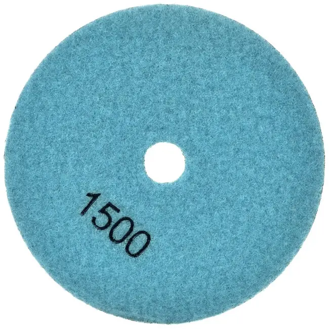GEKO Diamant polijstpad - Droog gebruik - Velcro bevestiging - 125 mm - Voor steen en tegels