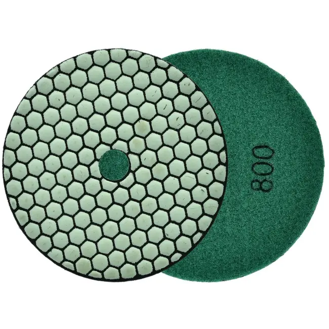 GEKO Diamant polijstpad - Droog gebruik - 125 mm - Klittenband bevestiging - G800 gradatie