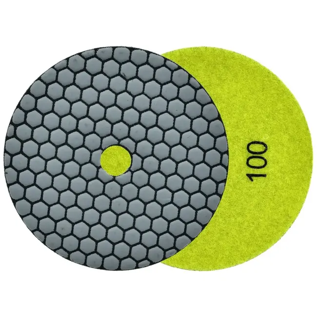 GEKO Diamant polijstpad - Korrel 100 -125mm - Droog gebruik - Velcro bevestiging