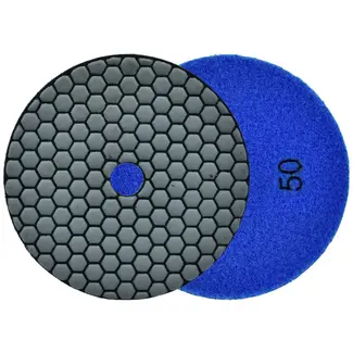 GEKO Diamant polijstpad - Droog gebruik - 125mm - Klittenband bevestiging