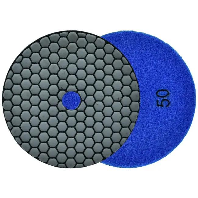 GEKO Diamant polijstpad - Droog gebruik - 125mm - Klittenband bevestiging