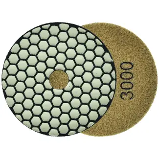 GEKO Diamant polijstpad - 100mm - Droog gebruik - Klittenband bevestiging