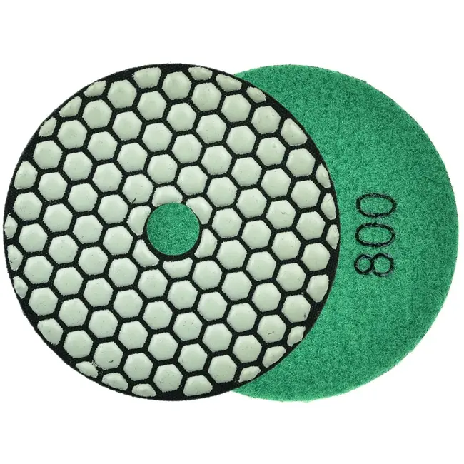 GEKO Diamant polijstpad - 100 mm - Droog gebruik - Klittenband bevestiging