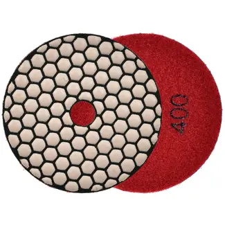 GEKO Diamant polijstpad - 100 mm - Droog gebruik - Klittenband bevestiging