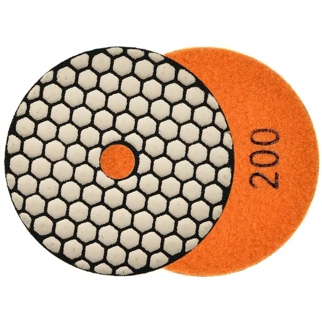 GEKO Diamant polijstpad - 100mm - Droog gebruik - Klittenband bevestiging