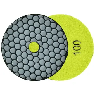 GEKO Diamant polijstpad - 100 mm - Droog gebruik - Klittenband bevestiging
