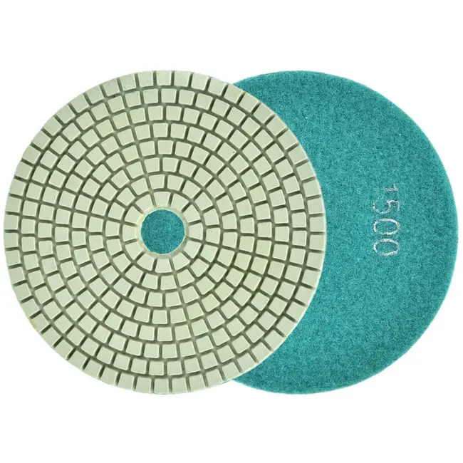 GEKO Diamant polijstpad - 125 mm - Voor nat gebruik - Klittenbandbevestiging - G1500
