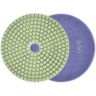 GEKO Diamant polijstpad - nat gebruik - klittenbandbevestiging - 125 mm