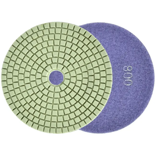 GEKO Diamant polijstpad - nat gebruik - klittenbandbevestiging - 125 mm