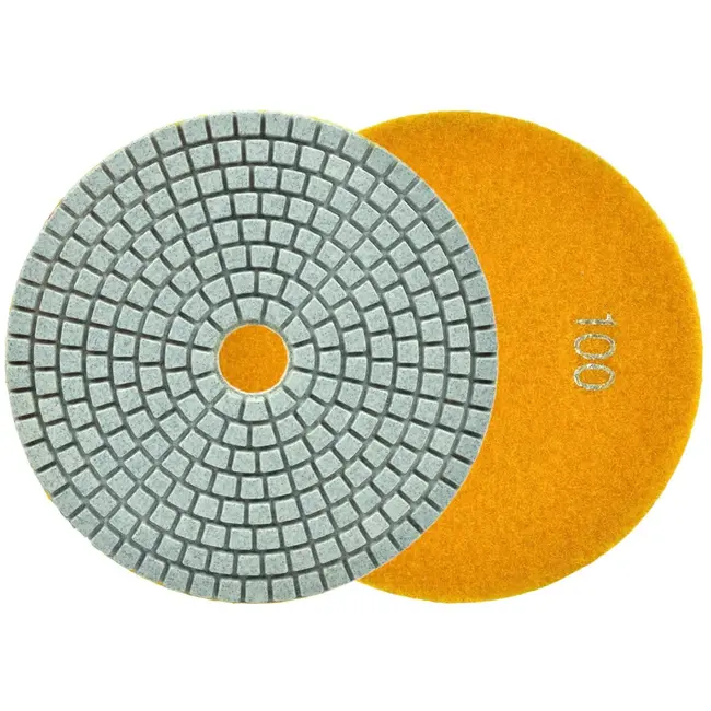 GEKO Diamant polijstpad - 125mm - Klittenband bevestiging - Voor nat gebruik