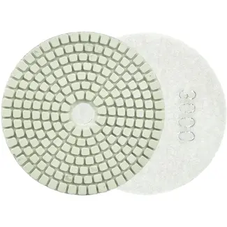 GEKO Diamant polijstpad - 100mm - Voor nat polijsten - Klittenband bevestiging - 5 stuks