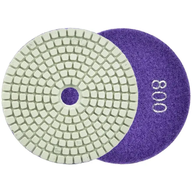 GEKO Diamant polijstpad - 100mm - Klittenband - Geschikt voor nat gebruik - G800