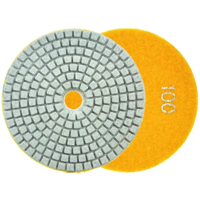 GEKO Diamant polijstpad - 100 mm - Klittenband - Voor nat gebruik - Diverse gradaties