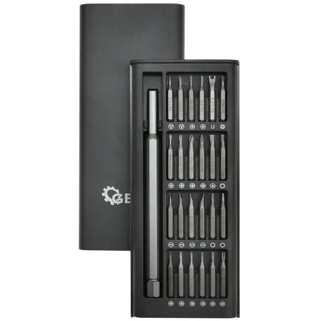 GEKO Set van precisieschroevendraaiers en bits - 24-delig - Staal S2 - Magnetisch etui