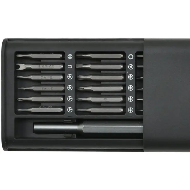 GEKO Set van precisieschroevendraaiers en bits - 24-delig - Staal S2 - Magnetisch etui