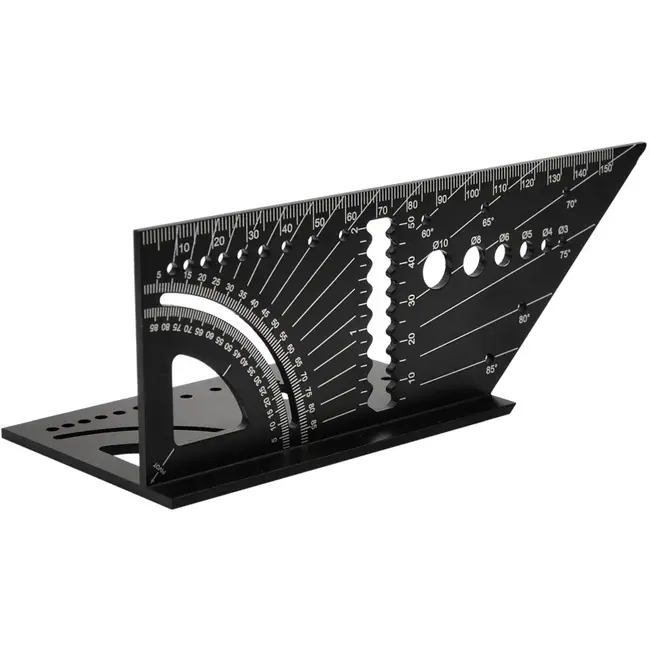 GEKO Japanse hoekliniaal - aluminium - 0-90° hoeken - met boorcontrole