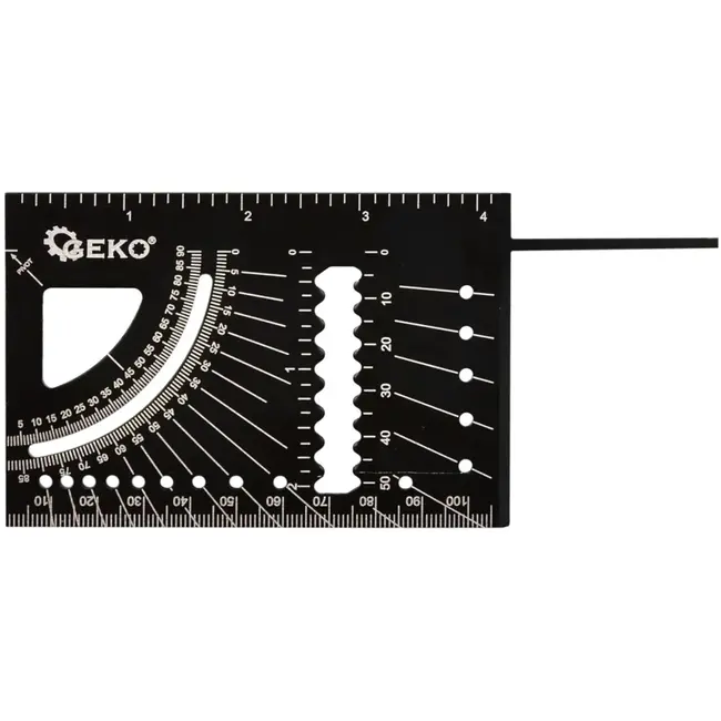 GEKO Japanse hoekliniaal - aluminium - 0-90° hoeken - met boorcontrole