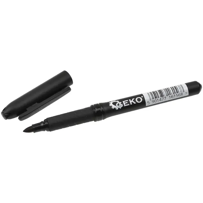 GEKO Zwarte permanente marker - fijne punt - weerbestendige inkt - 50 stuks