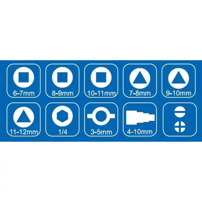 GEKO Multifunctionele moersleutel - 10-in-1 - Voor kasten en installaties