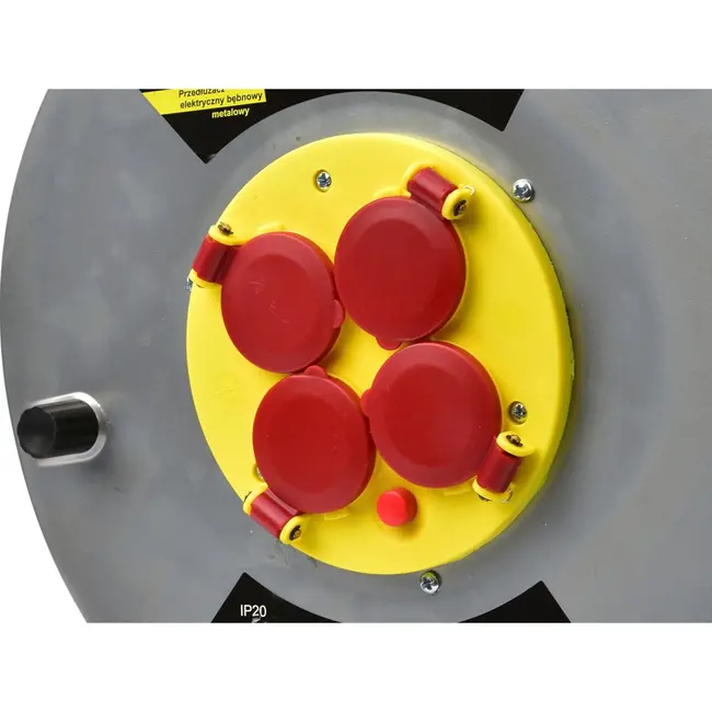 Keltin Verlengsnoer metaal - 25m - 3x2,5mm - 4 stopcontacten - Thermische beveiliging