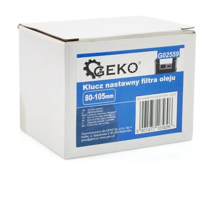 GEKO Verstelbare oliefiltersleutel - 80-105 mm - Duurzaam staal - Twee richtingen