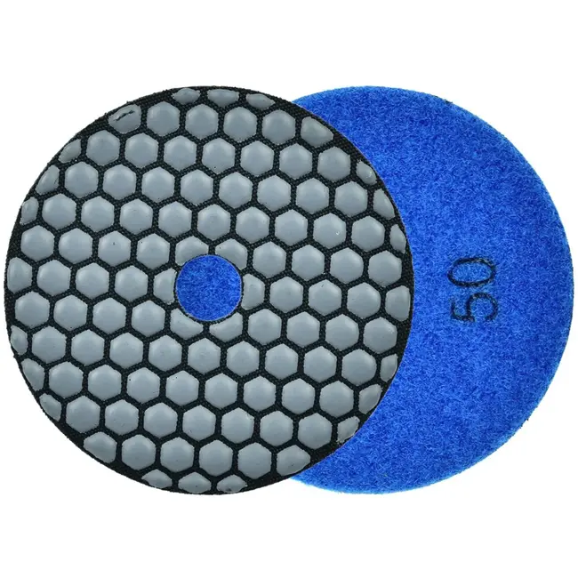 GEKO Diamant polijstpad - 100 mm - Droog gebruik - Klittenband bevestiging