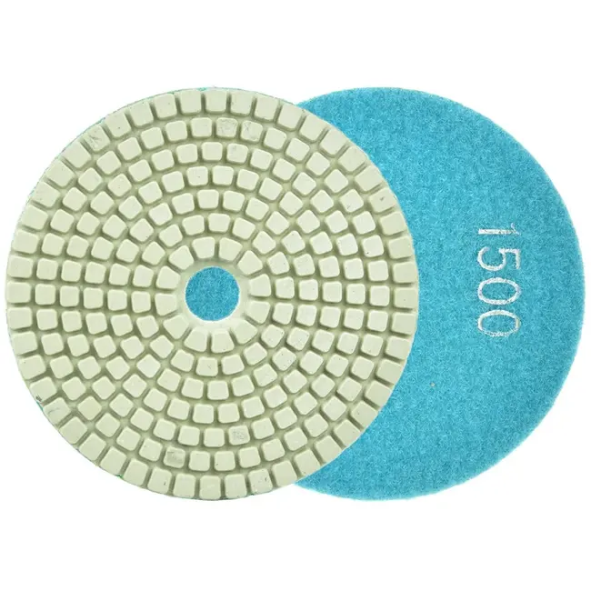 GEKO Diamant polijstpad - 100mm - Nat gebruik - Klittenband bevestiging - G1500 gradatie