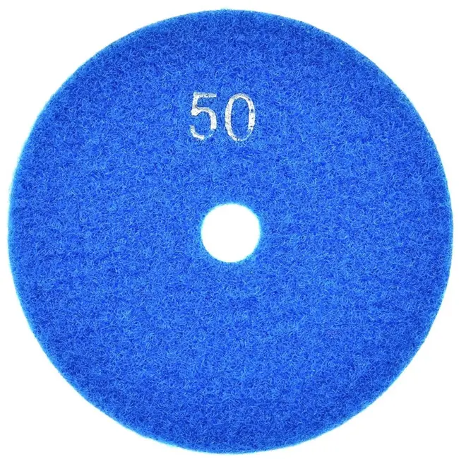 GEKO Diamant polijstpad - 100 mm - Klittenband - Voor nat gebruik - Gradatie 50 - 5 stuks