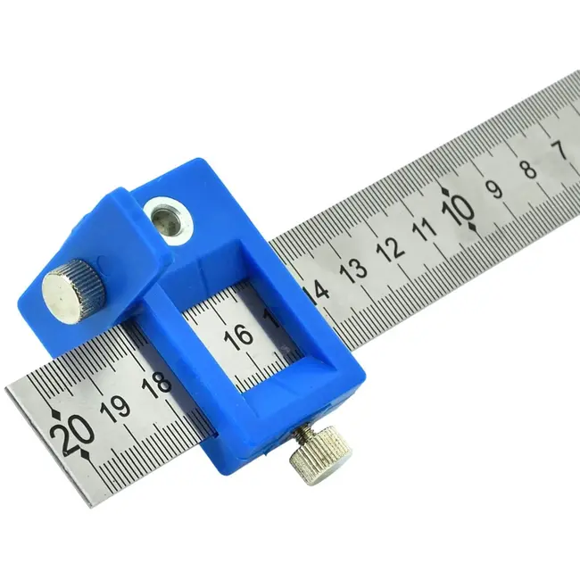 GEKO Houtbewerkingssjabloon - Precisieboren - Kunststof en Aluminium - Verstelbare Afstand - Inclusief Etui