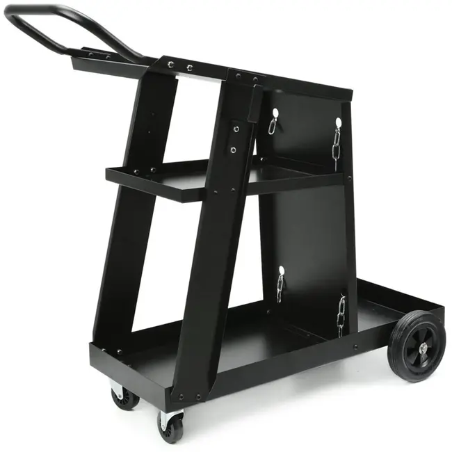 GEKO Laswagen - Handgreep - Poedergecoat Staal - 45 kg Draagvermogen - Rubberen Wielen