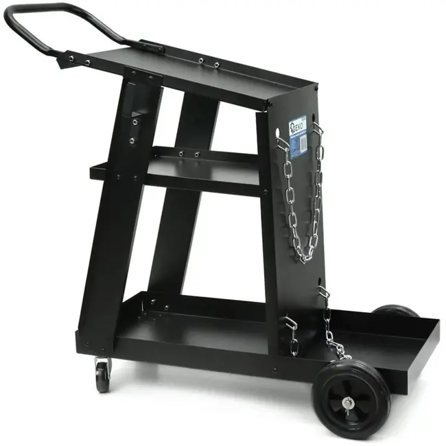 GEKO Laswagen - Handgreep - Poedergecoat Staal - 45 kg Draagvermogen - Rubberen Wielen