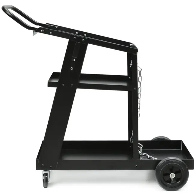 GEKO Laswagen - Handgreep - Poedergecoat Staal - 45 kg Draagvermogen - Rubberen Wielen