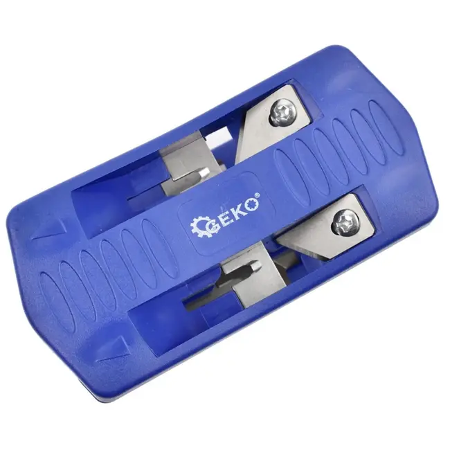 GEKO Dubbelzijdige lamineersnijder - Voor rechte en schuine sneden - Inclusief reservebladen - Geschikt voor 13-25 mm materiaal