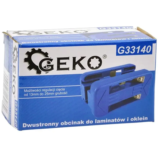 GEKO Dubbelzijdige lamineersnijder - Voor rechte en schuine sneden - Inclusief reservebladen - Geschikt voor 13-25 mm materiaal