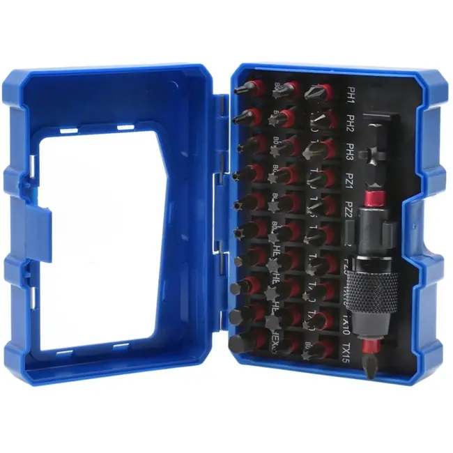 GEKO Set impact bits - veelzijdige schroefoplossing - 32-delig - staal S2