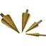 GEKO Titanium conische borenset - duurzame HSS coating - gradatie 2 mm - 4 maten