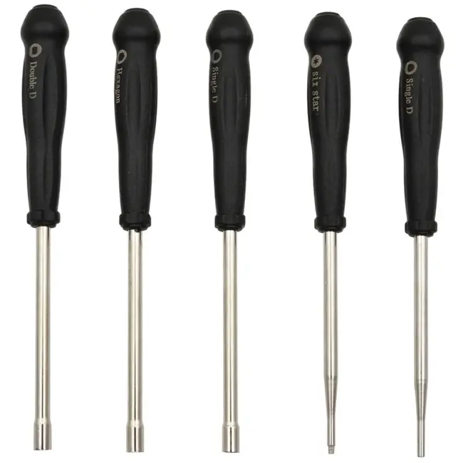 GEKO Set van 10 carburateur afstelgereedschappen - ergonomisch - staal - 157 mm