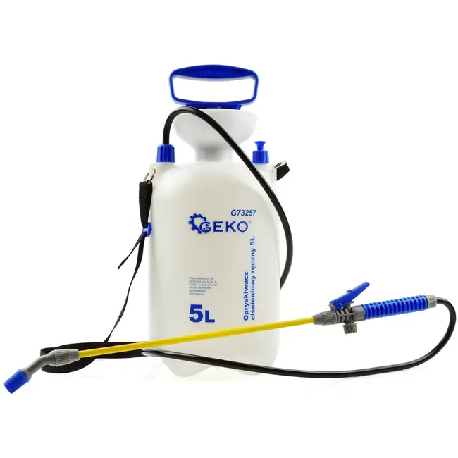 GEKO Drukspuit - 5L - Comfortabele Schouderriem - Veiligheidsventiel - Lichtgewicht