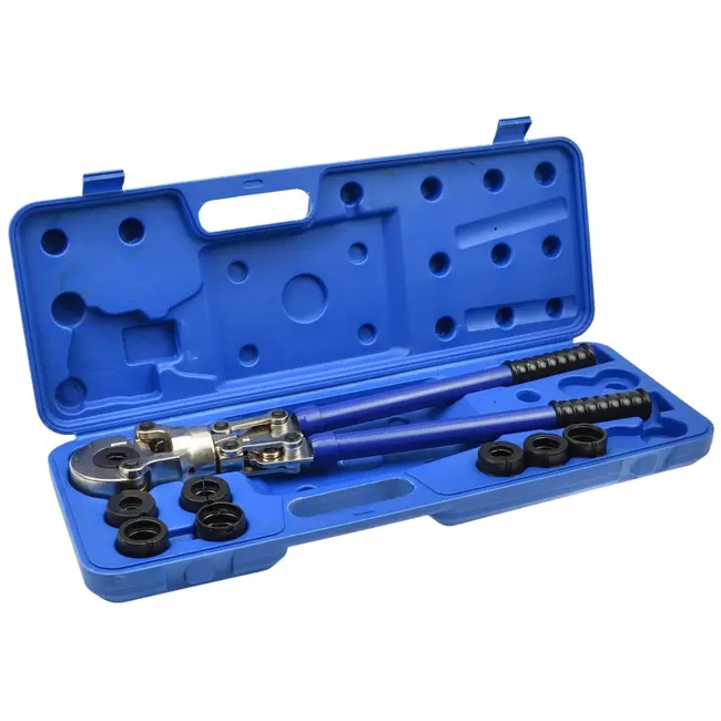 GEKO Hydraulisch krimpgereedschap - 8 verwisselbare koppen - Pex-AL-PEX systemen