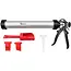 GEKO Aluminium kitpistool - 600 ml - Inclusief 3 spuitmonden en spatel
