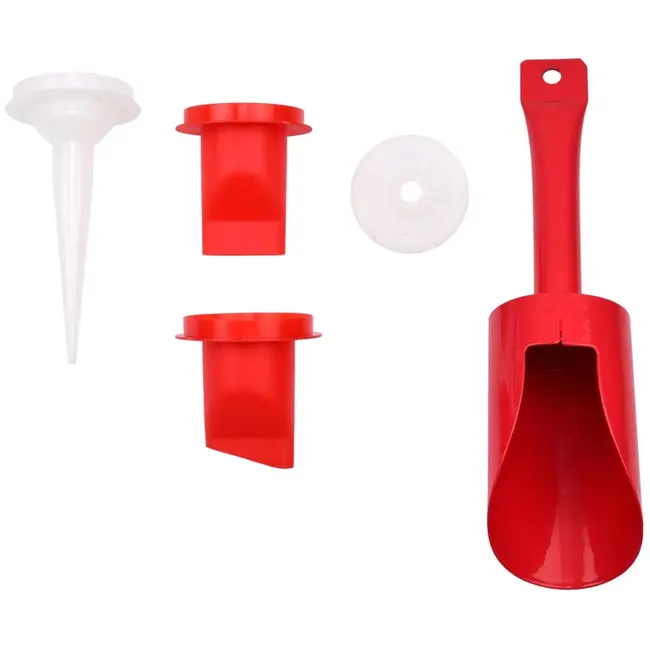 GEKO Aluminium kitpistool - 600 ml - Inclusief 3 spuitmonden en spatel