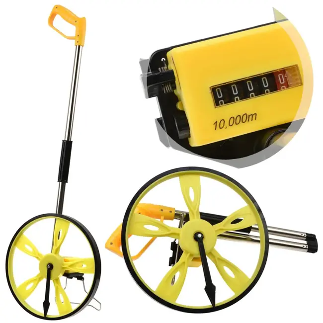 GEKO Meetwiel - Viercijferig Display - Opvouwbare Stang - Inclusief Draagtas