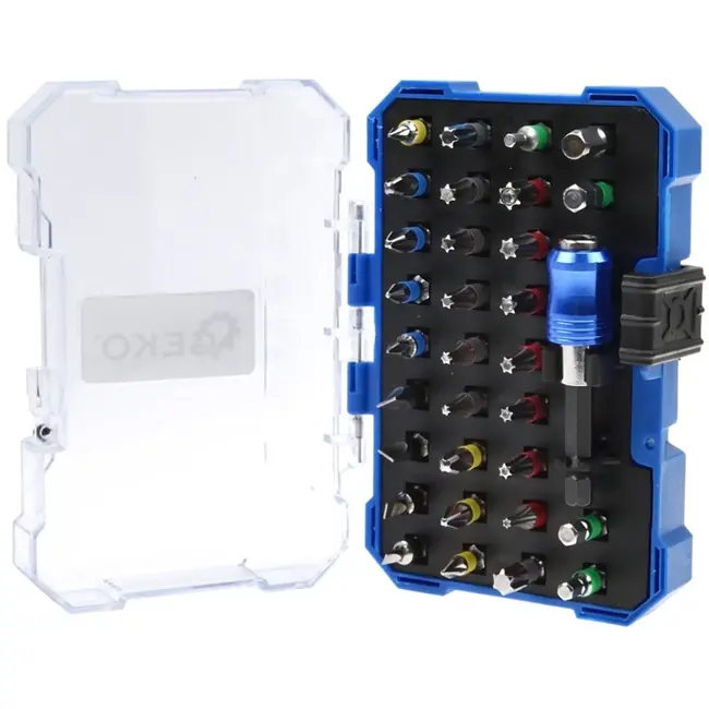 GEKO Bitset met magnetische houder - 32-delig - veelzijdige schroefoplossing - staal S2