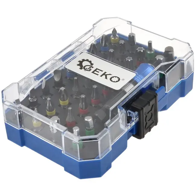 GEKO Bitset met magnetische houder - 32-delig - veelzijdige schroefoplossing - staal S2