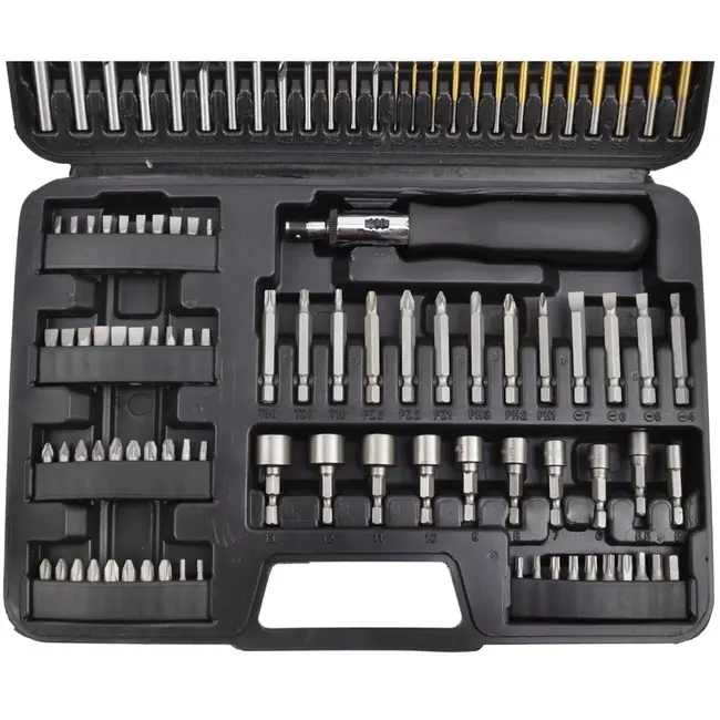 GEKO Boor- en schroefbitset - 110-delig - Compleet met opbergkoffer