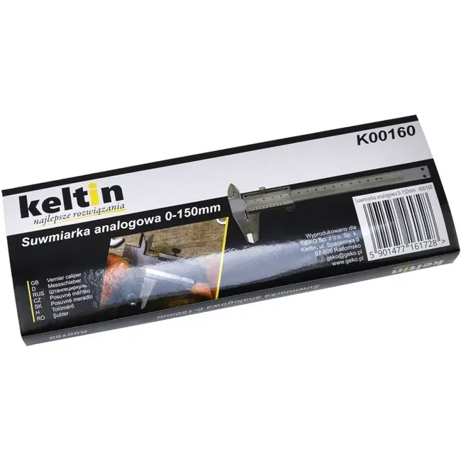 Keltin Analoge schuifmaat - 0-150 mm - Versterkt staal - Dubbele bekken - Nauwkeurigheid 0,02 mm