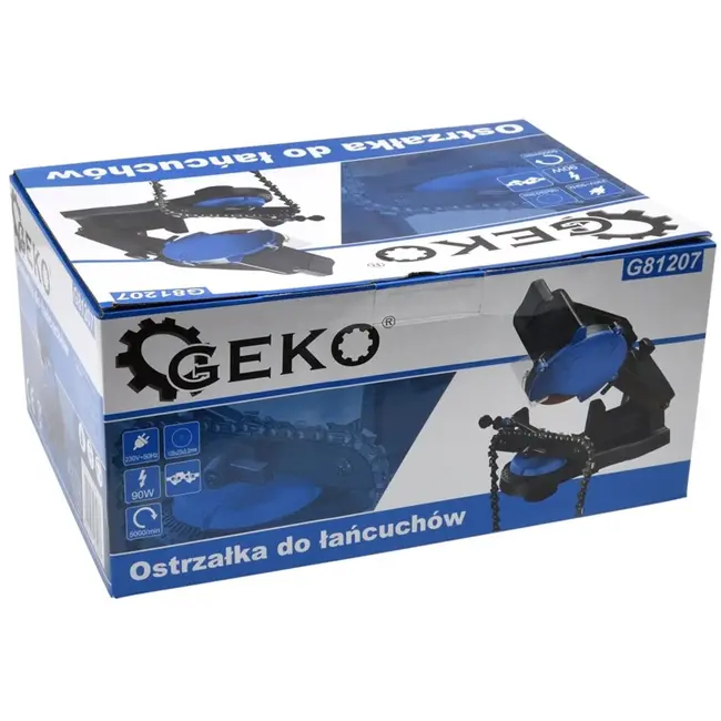 GEKO Kettingzaagslijper - 90W - Verstelbare Hoek - Compact Design